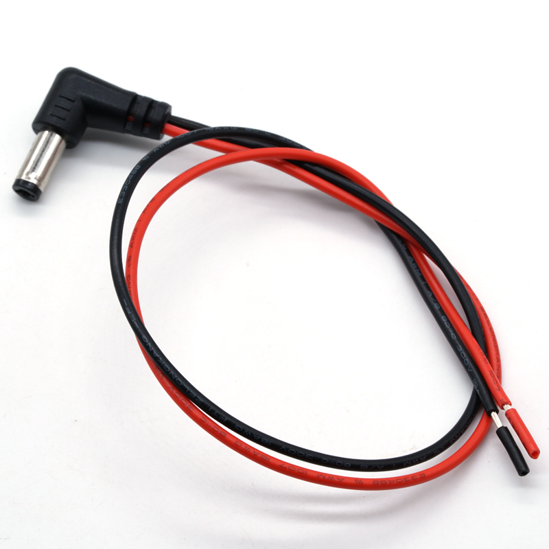 Conector de corriente continua DC 90 grados 5,5 2,1 macho hembra Cable de enchufe de panel arnés de cable