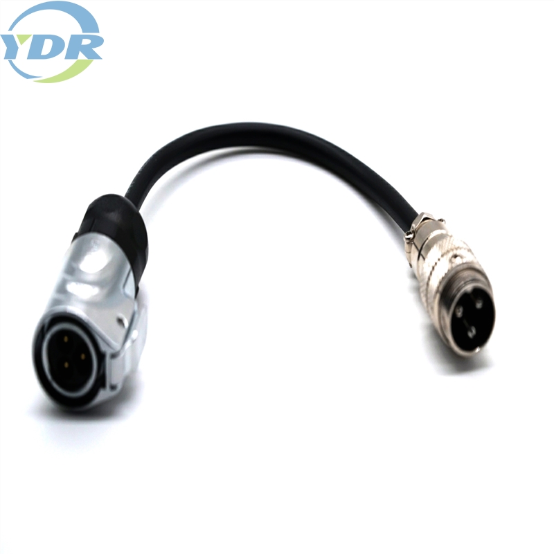 LP-16-C03PE-03-001 al cable del mazo de cables de la prenda impermeable del conector del enchufe de la aviación de la base GX16 3