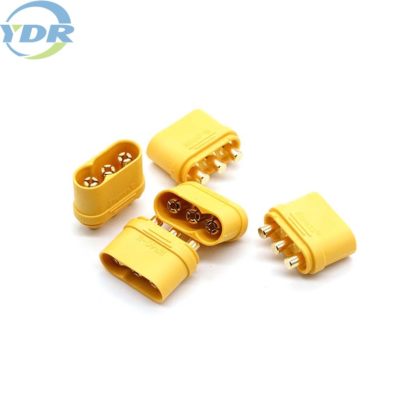 Conector de batería de 180 grados recto MR60-M Conector de clavija de PCB de 3 pines